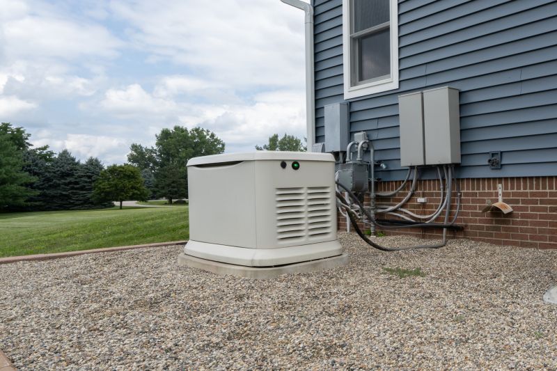 Home with Installed Backup Generator
